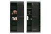 Miniature Harris black wooden sliding door cabinet 5