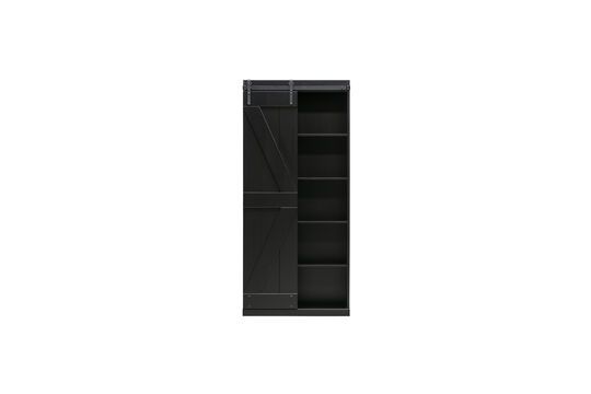 Harris black wooden sliding door cabinet Clipped