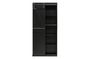 Miniature Harris black wooden sliding door cabinet Clipped