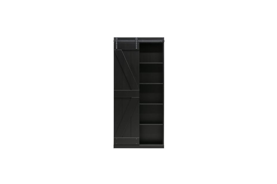 Harris black wooden sliding door cabinet Woood