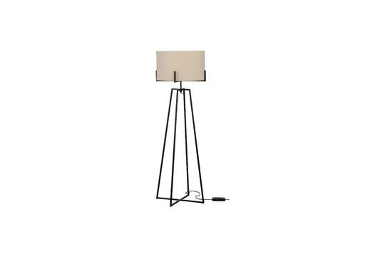 Holly black and cream metal floor lamp Clipped