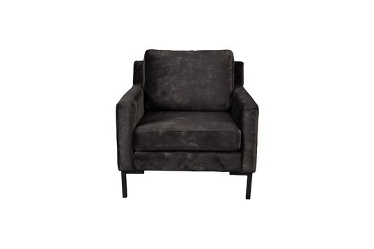 Houda armchair 1 place anthracite Clipped