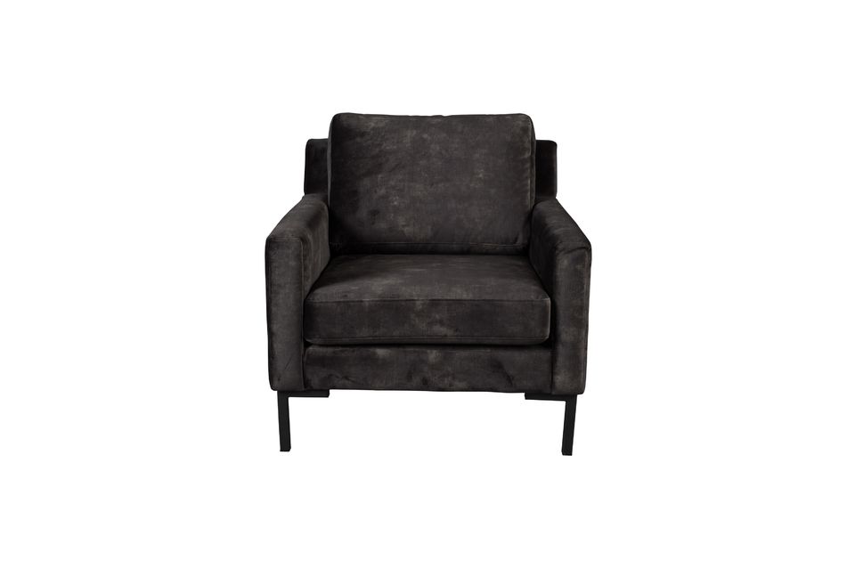 Houda armchair 1 place anthracite - 7