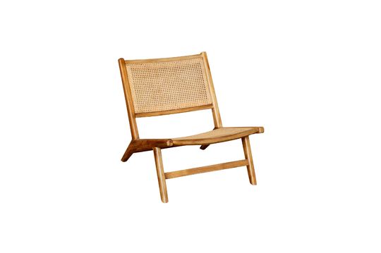 Husson armchair with wickerwork seat and backrest Clipped