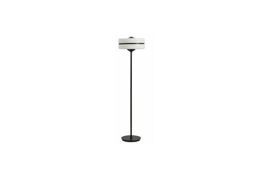 Icon Black and white floor lamp in glass and iron Clipped