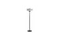 Miniature Icon Black and white floor lamp in glass and iron Clipped
