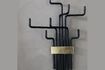Miniature Iron and gilded brass coat rack Pipes 3