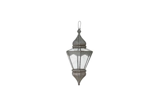 Isabell grey glass lantern