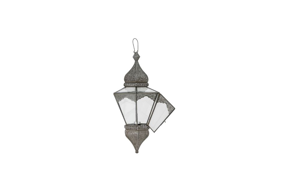 Isabell grey glass lantern - 5