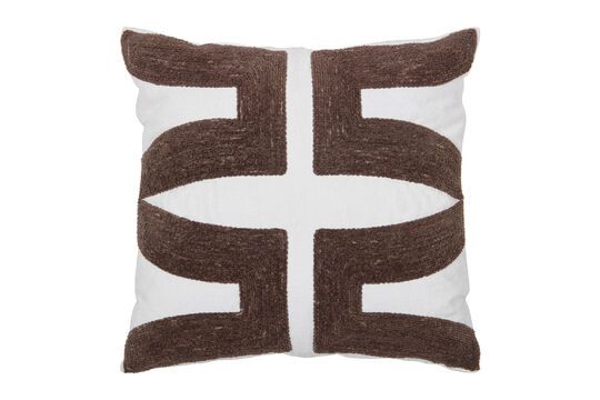 Isla white velvet cushion Clipped