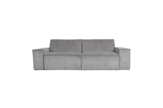 James 2-seater light grey corduroy sofa