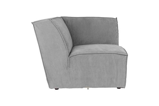 James Rib gray sofa corner piece