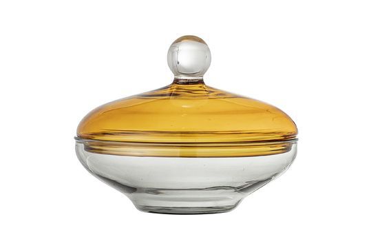 Jar with yellow glass lid Danni
