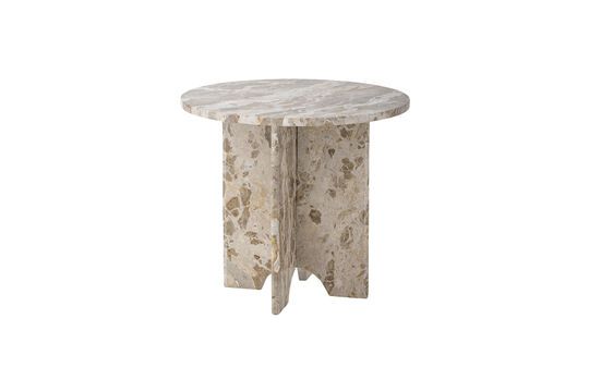 Jasmia brown marble side table