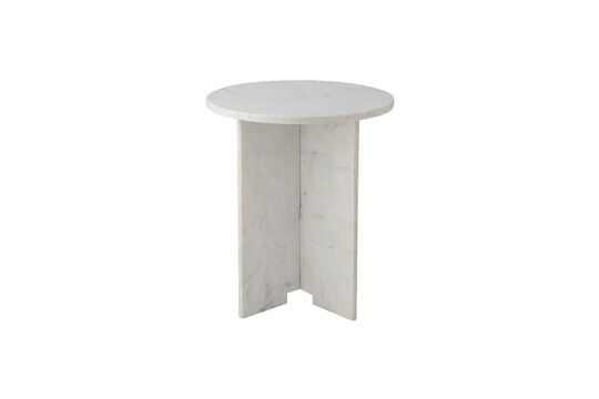 Jasmia white marble side table