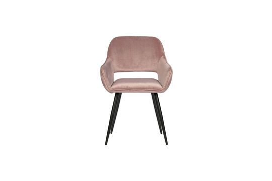 Jelle light pink velvet chair Clipped