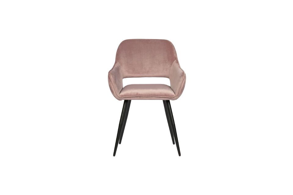 Jelle light pink velvet chair Woood