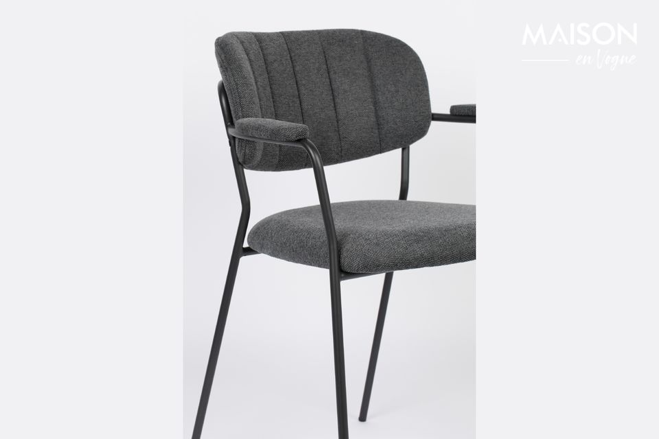 The Jolien Black/Dark Grey armchair is a White Label Living creation
