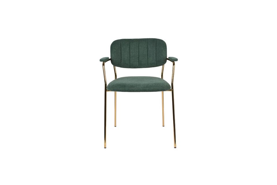 Jolien armchair gold and dark green White Label
