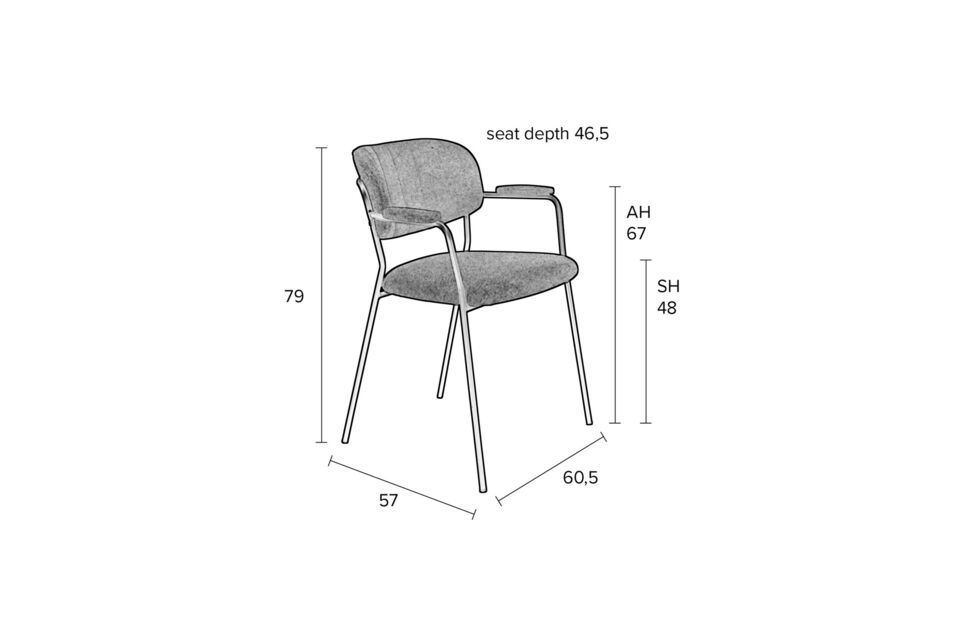 Its solidity is ensured by its powder-coated steel frame