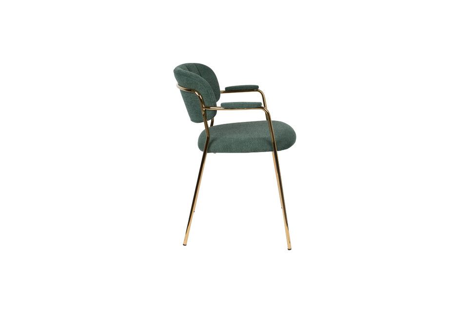 Jolien armchair gold and dark green - 6