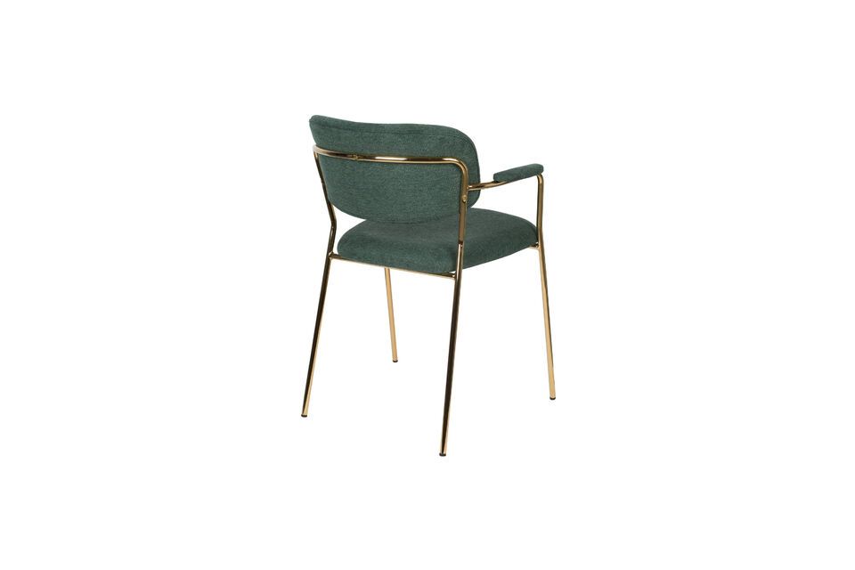 Jolien armchair gold and dark green - 7