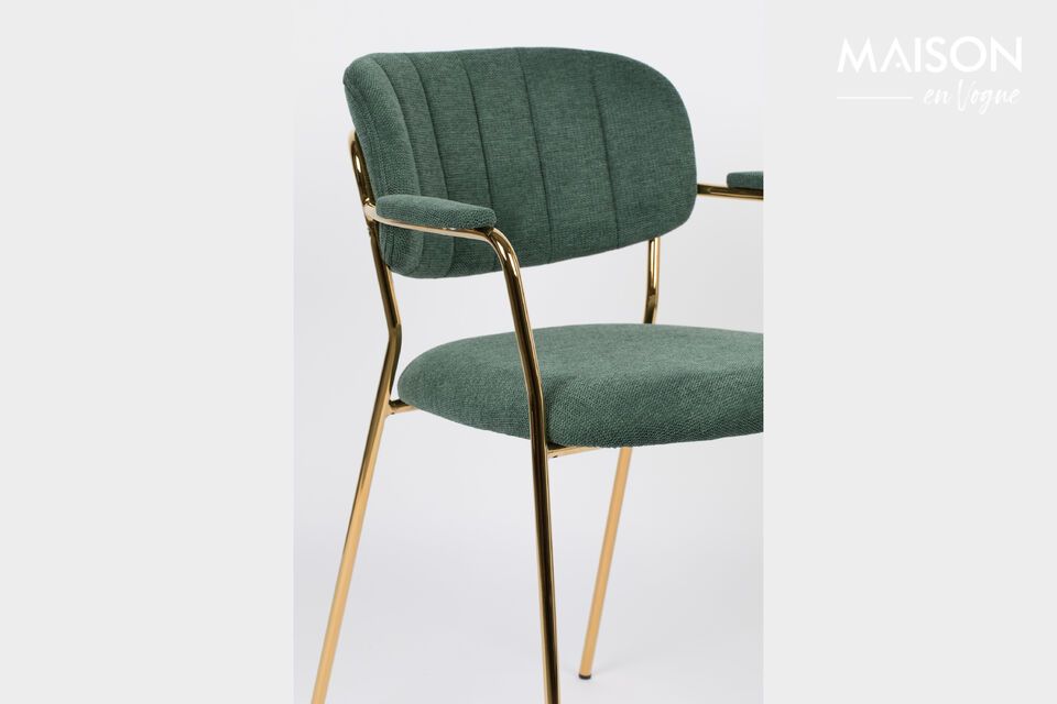 Jolien armchair gold and dark green - 10