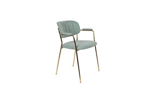 Jolien Armchair Gold and light green Clipped