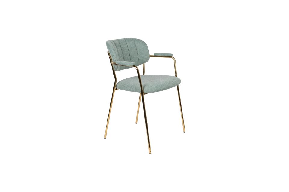 Jolien Armchair Gold and light green White Label