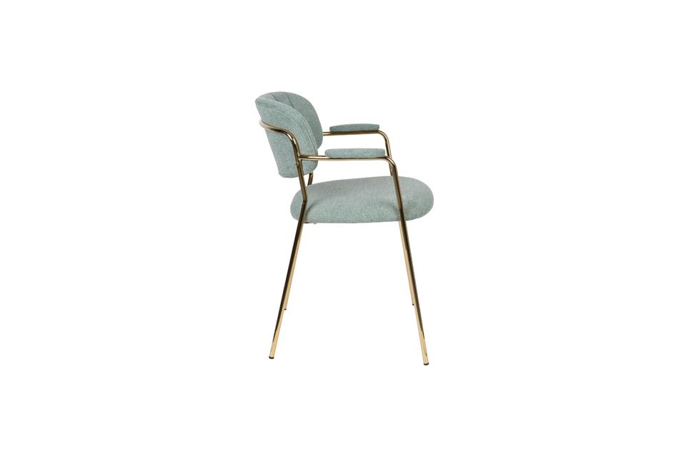 Jolien Armchair Gold and light green - 7