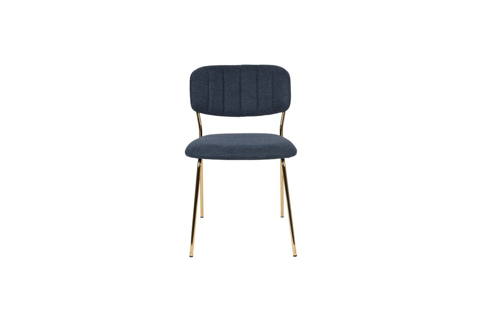 Jolien Chair gold and dark blue - 6