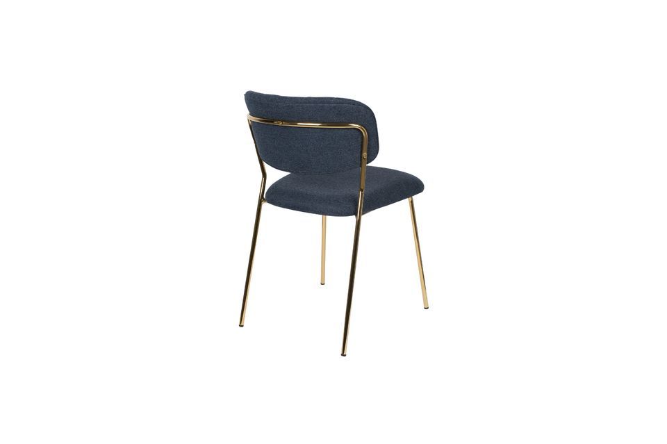 Jolien Chair gold and dark blue - 8