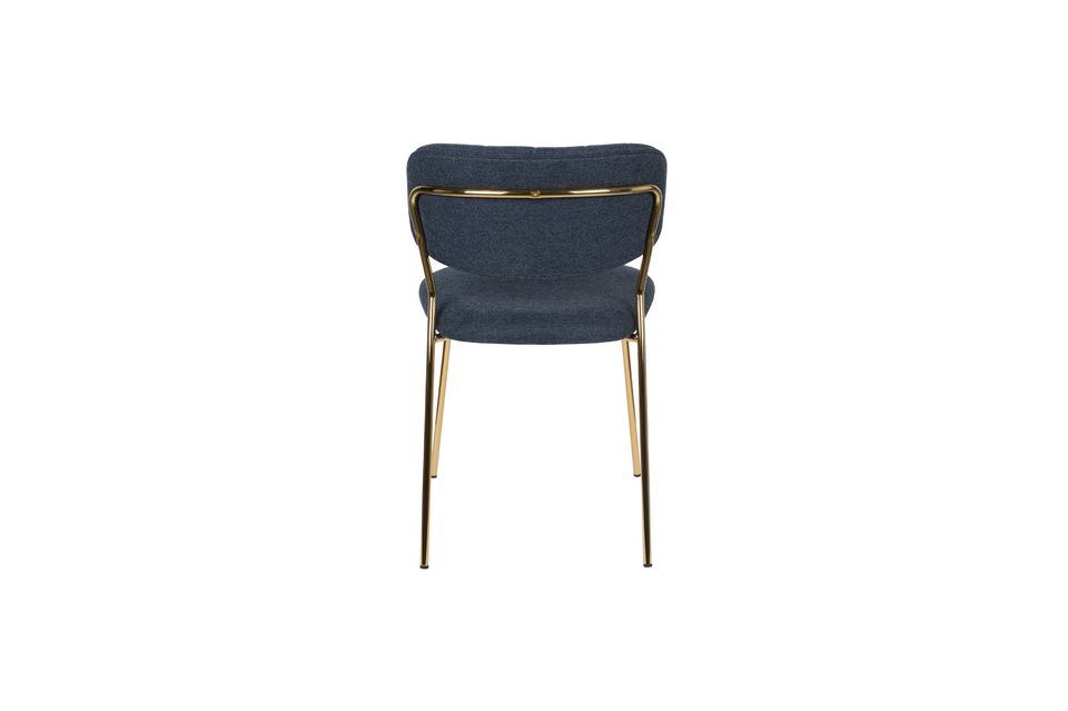 Jolien Chair gold and dark blue - 9