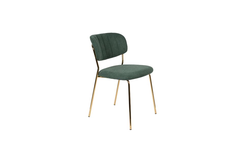 Jolien Chair gold and dark green - 5