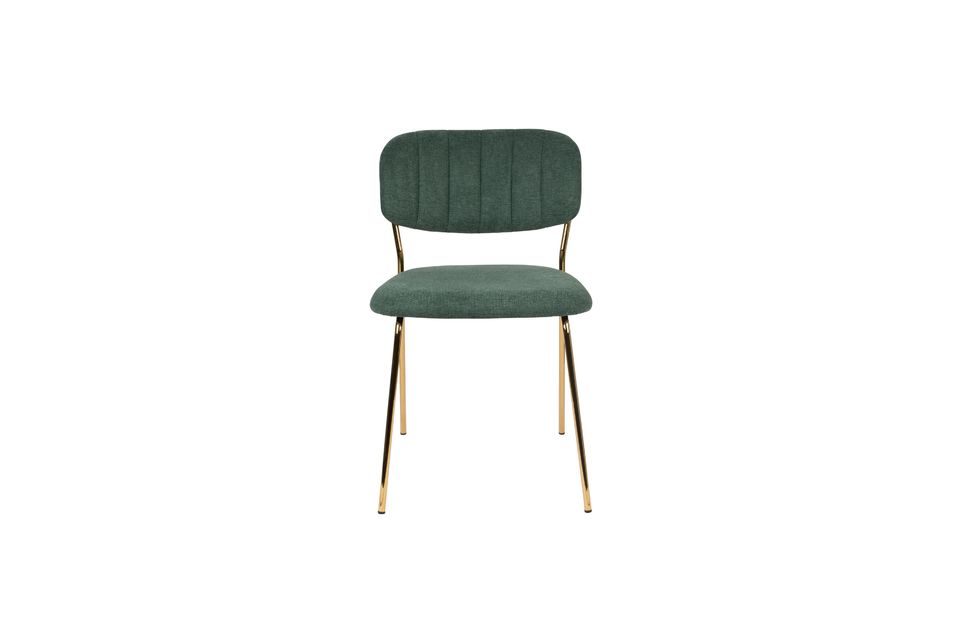 Jolien Chair gold and dark green - 6