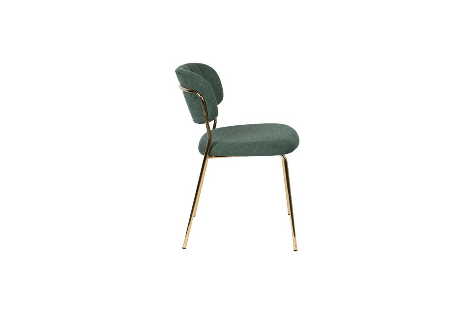 Jolien Chair gold and dark green - 7