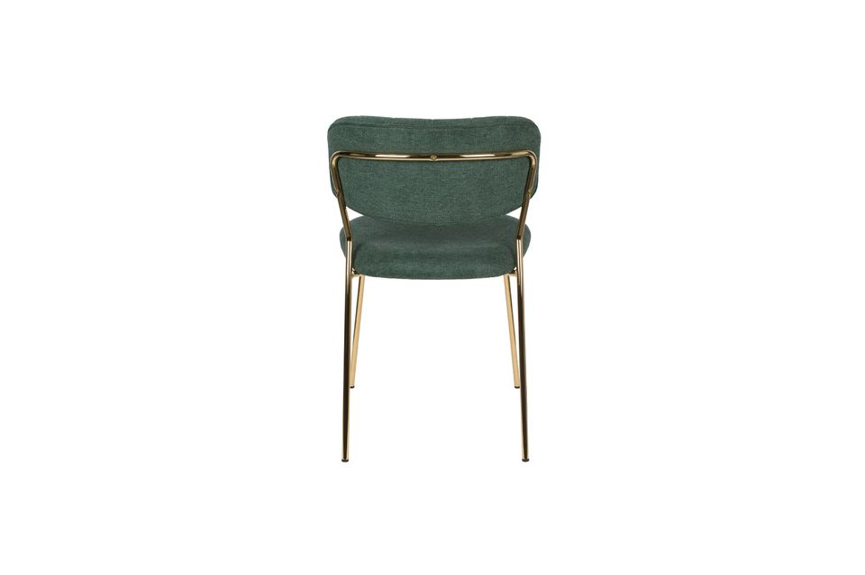 Jolien Chair gold and dark green - 9