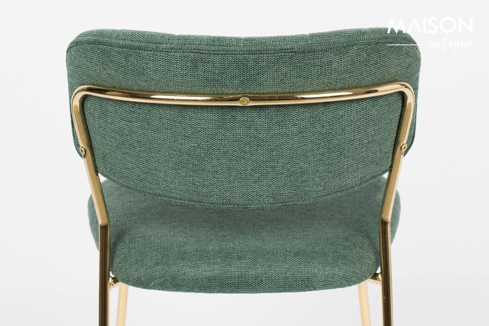 Jolien Chair gold and dark green - 4