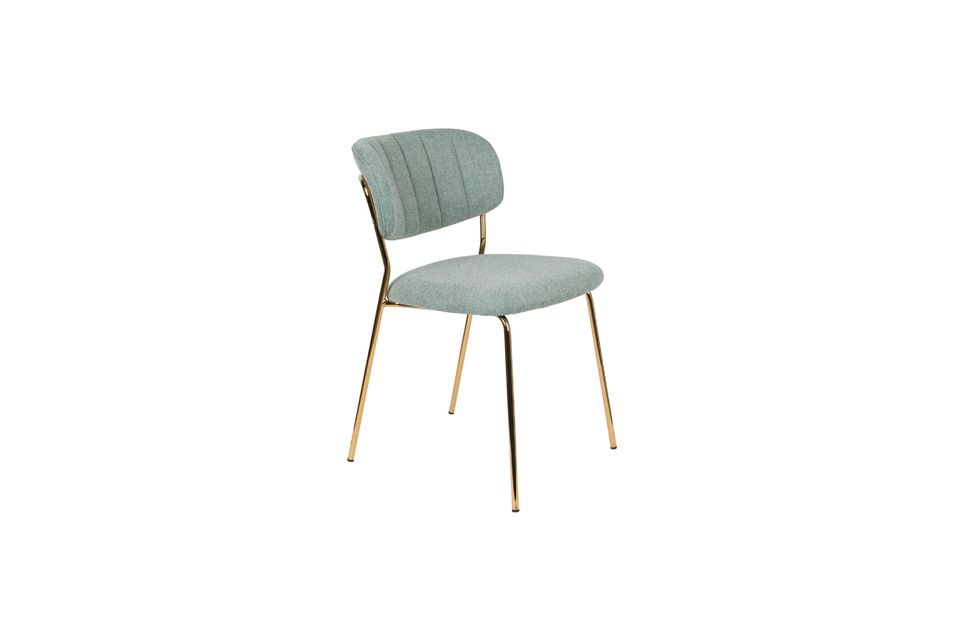 Jolien Chair gold and light green White Label