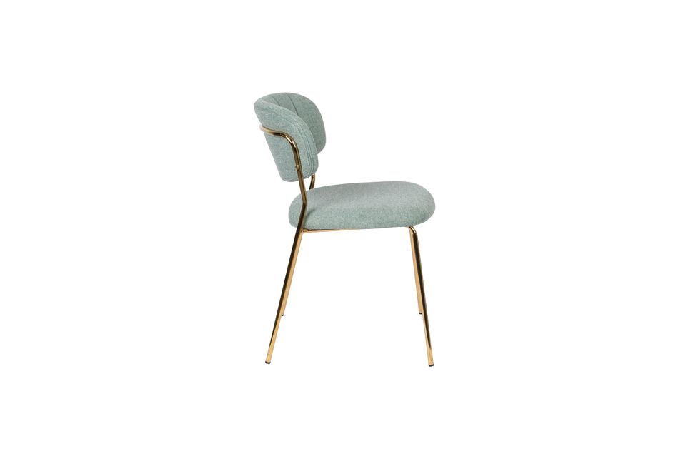 Jolien Chair gold and light green - 6