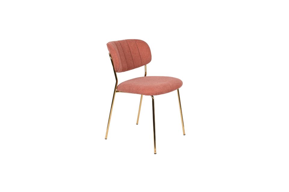 Jolien chair gold and pink - 5