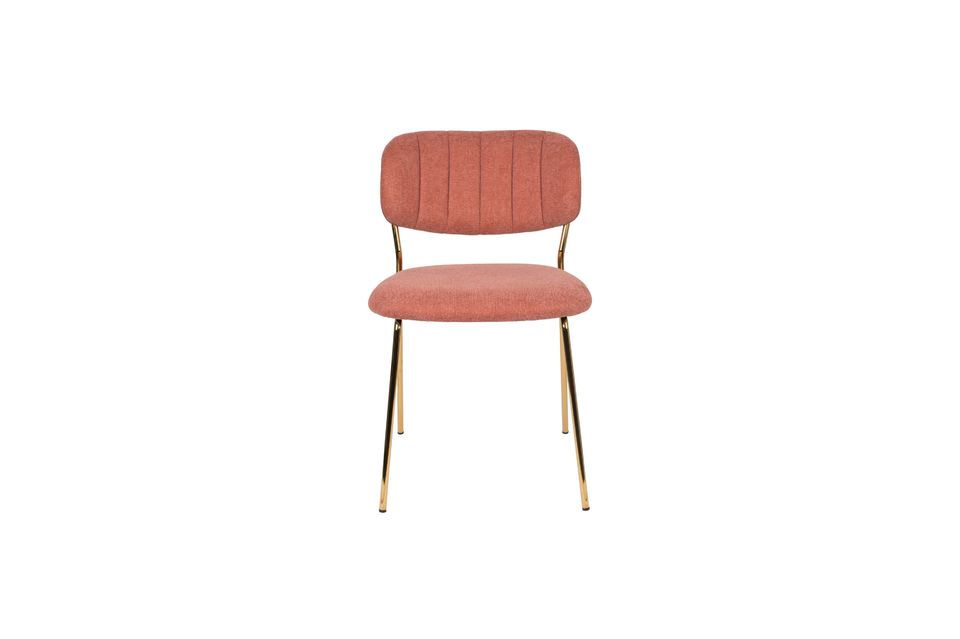 Jolien chair gold and pink - 6