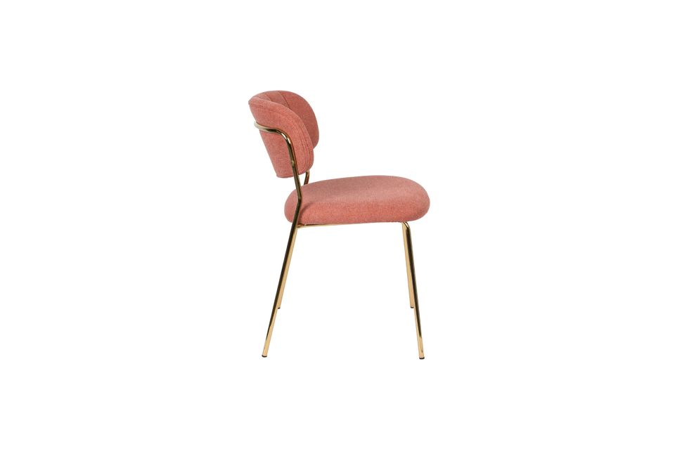 Jolien chair gold and pink - 7