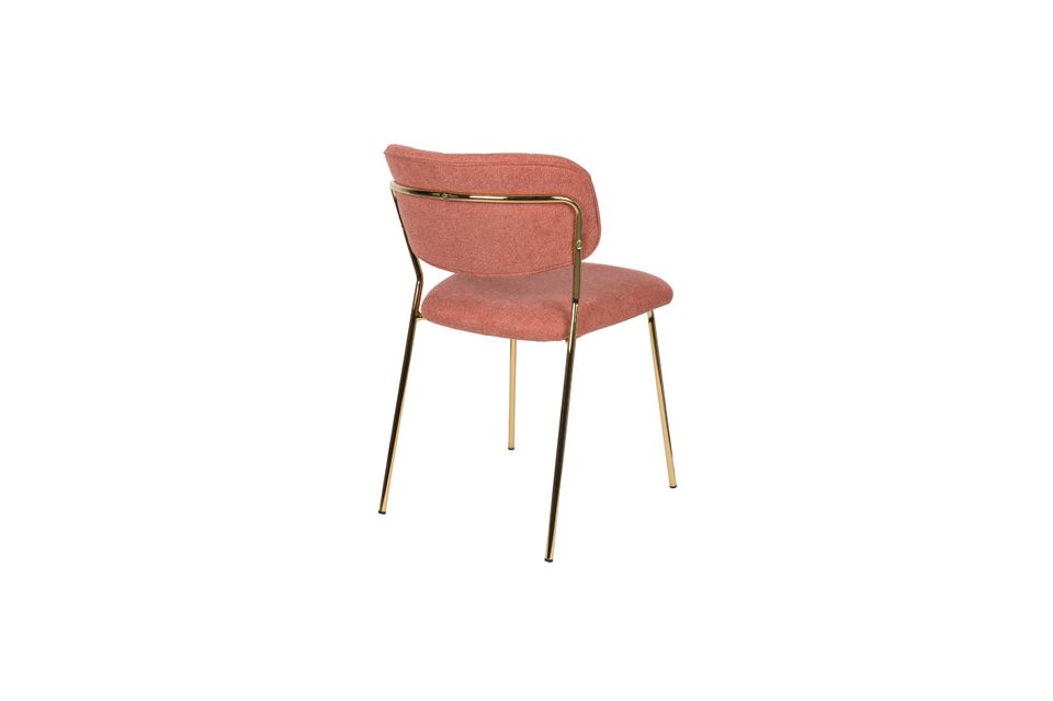 Jolien chair gold and pink - 8