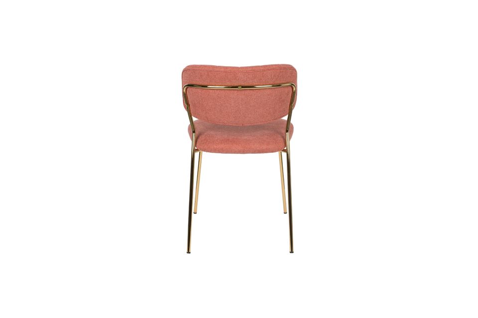 Jolien chair gold and pink - 9