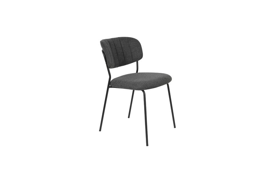 Jolien chair in dark grey - 5
