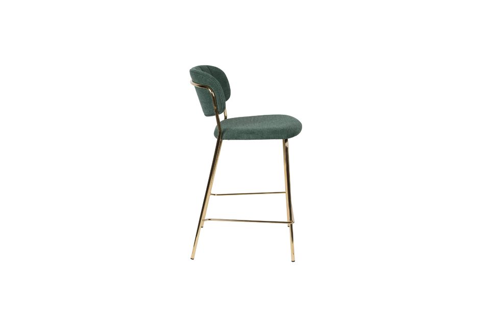 Jolien Counter Stool gold and dark green - 11