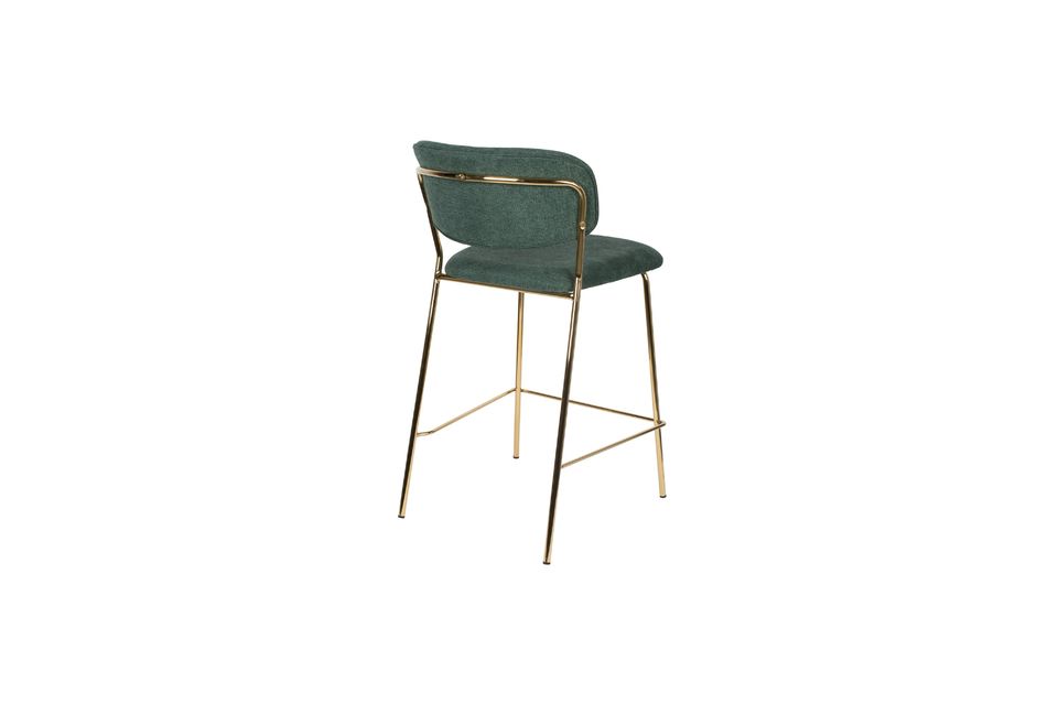 Jolien Counter Stool gold and dark green - 12