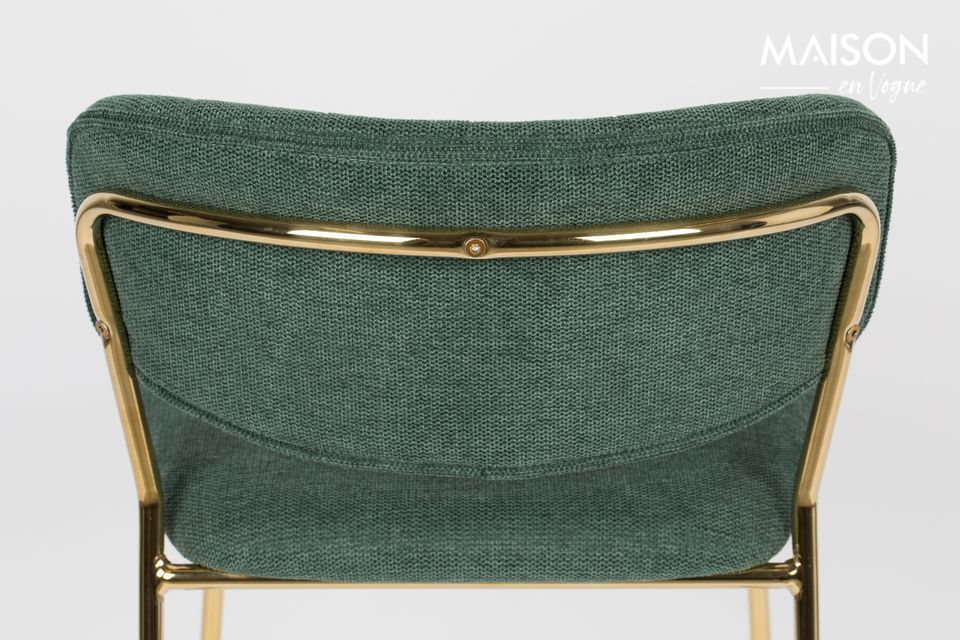 Jolien Counter Stool gold and dark green - 5