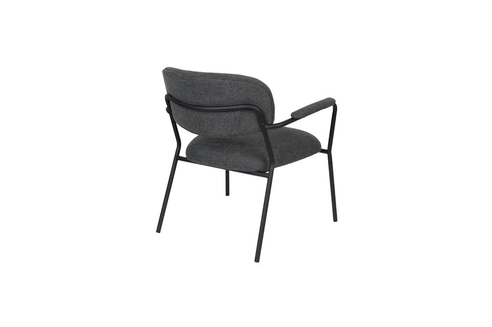 Jolien Lounge armchair dark grey - 8